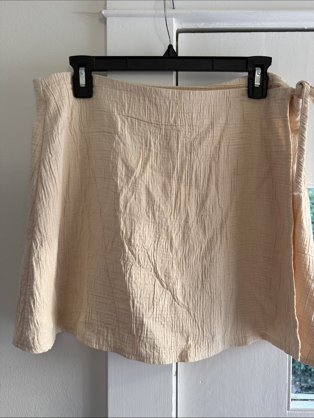 Zara Women's Cream Wrap Mini Skirt